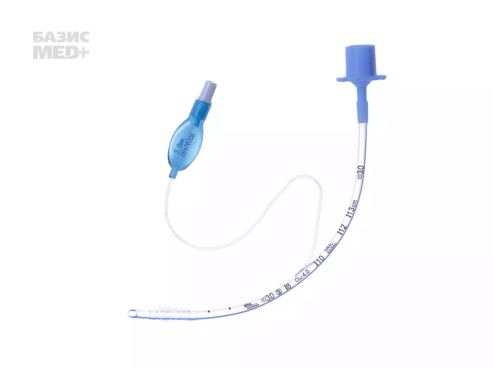 Трубка эндотрахеальная №3,0 с манжетой объемом 11мм, диаметр 3,0/4,0мм, длина 185мм, стерильная