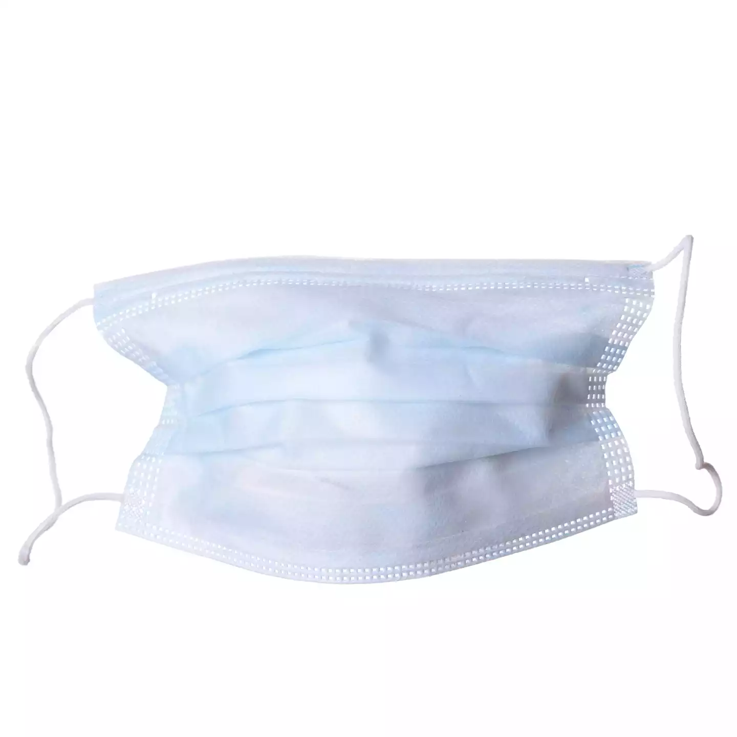 Маска 3-х слойная, с носовым фиксатором 10см, на резинке, стерильная, голубая