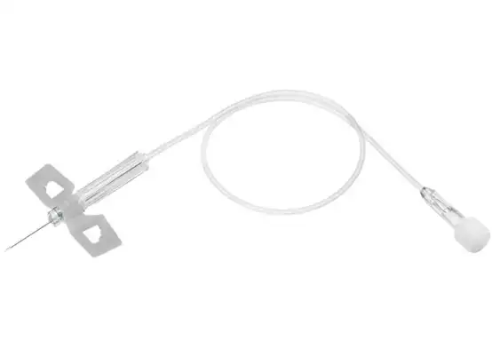 Устройство для вливания в малые вены:игла-бабочка (минивен) Венофикс Сэйфти 27G (0,40х14мм), длина трубки 30 см, стерильная, серая