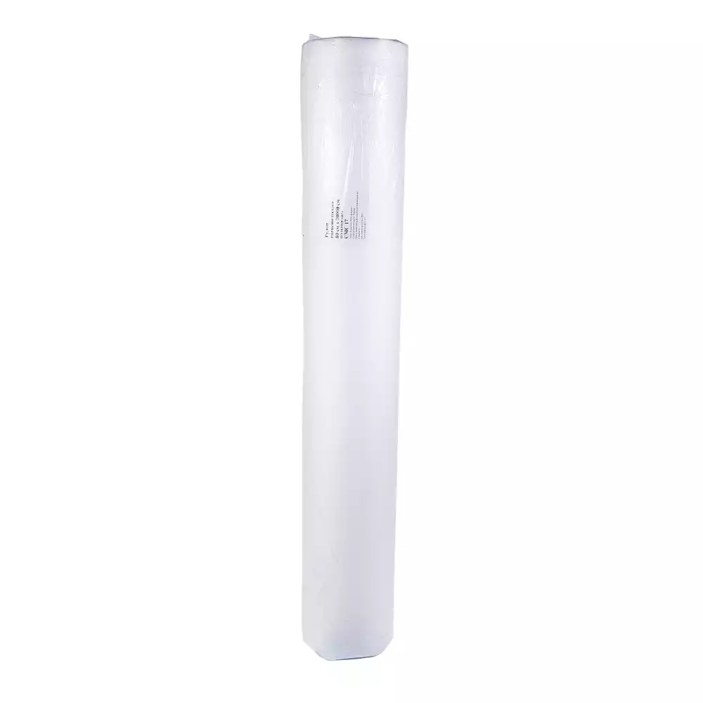 Рулон гигиенический, размер  80см*200м, материал СМС 17г/м2, без перфорации, цвет белый