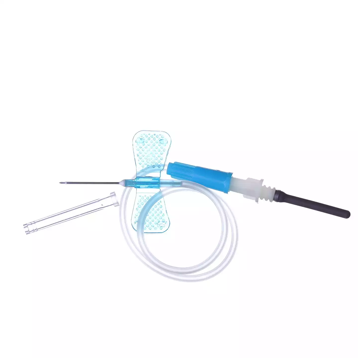 Игла - бабочка Improvacuter, с луер-адаптером 23G*3/4, диаметр 0,60мм, длина трубки 190мм, стерильная, голубая (съёмный наконечник)