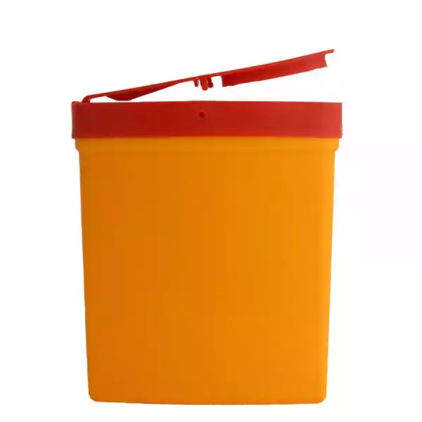 Емкость-контейнер для сбора острого инструментария (с иглосъемником), объем 0,25л (класс Б), желтая, одноразовая