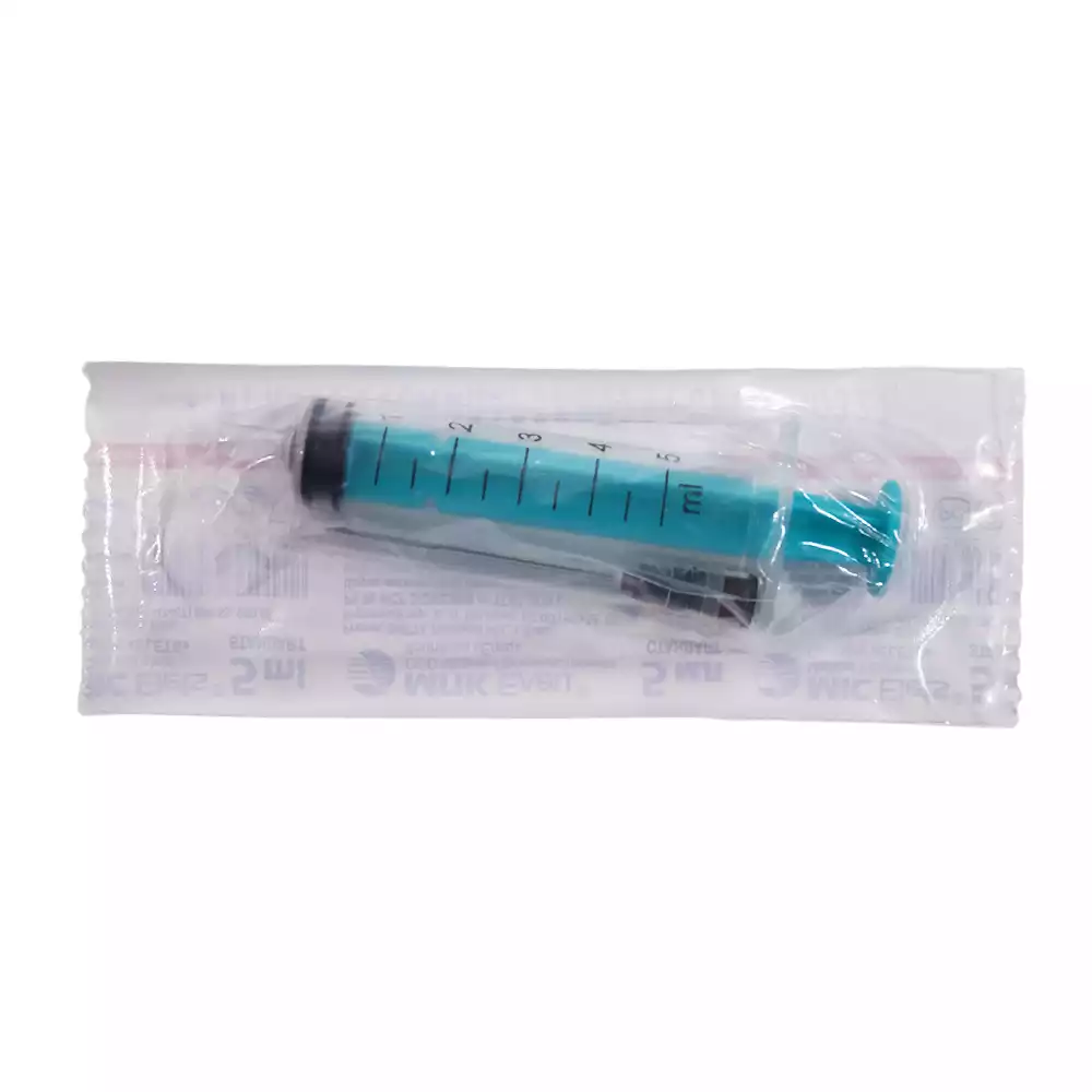 Шприц 5,0мл, 3-х компонентный, игла 22G (0,7*40мм) рядом, стерильный