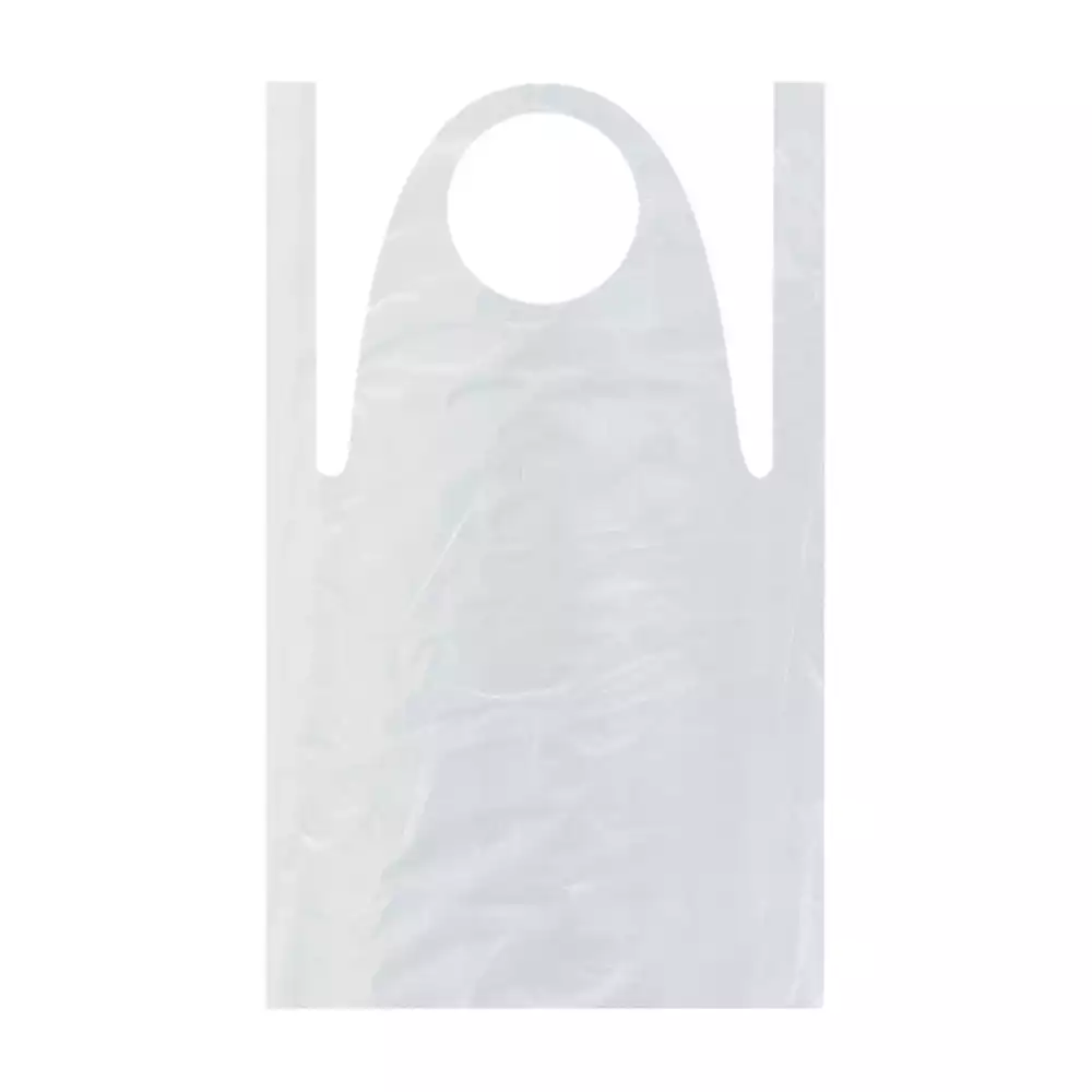 Фартук полиэтиленовый, ПНД, размер 76*120см, ПНД 6-8 мкр, нестерильный, цвет белый