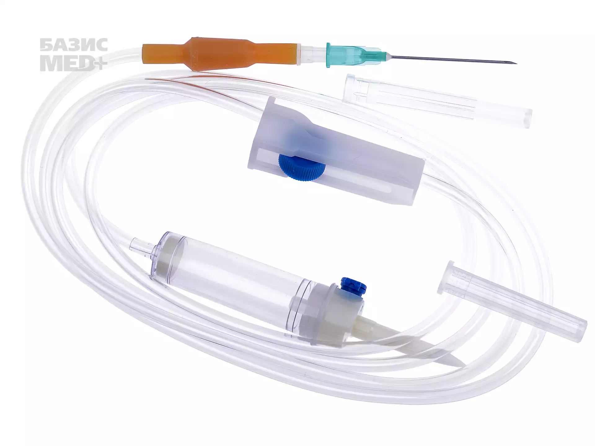 Система инфузионная KDM с инъекционной иглой 21G (0,8х40мм) и пластиковым шипом, стерильная, одноразовая, длина 150 см