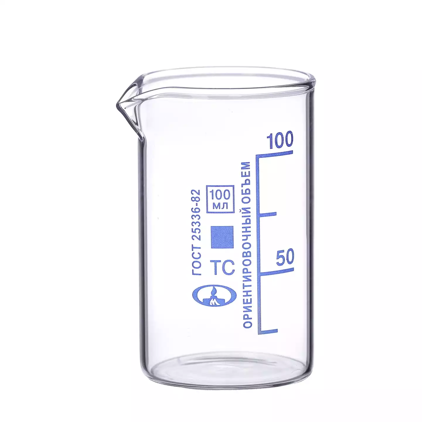 Стакан В-1-100 высокий, с делениями и носиком