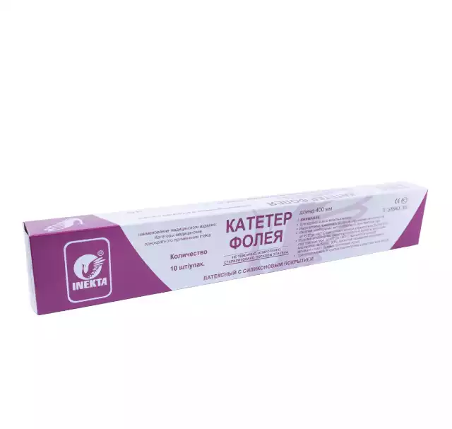 Катетер Фолея 2-х INEKTA латексный с силиконовым покрытием CH28 30мл, упаковка 10шт