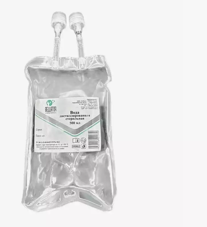 Вода дистиллированная стерильная 500 мл