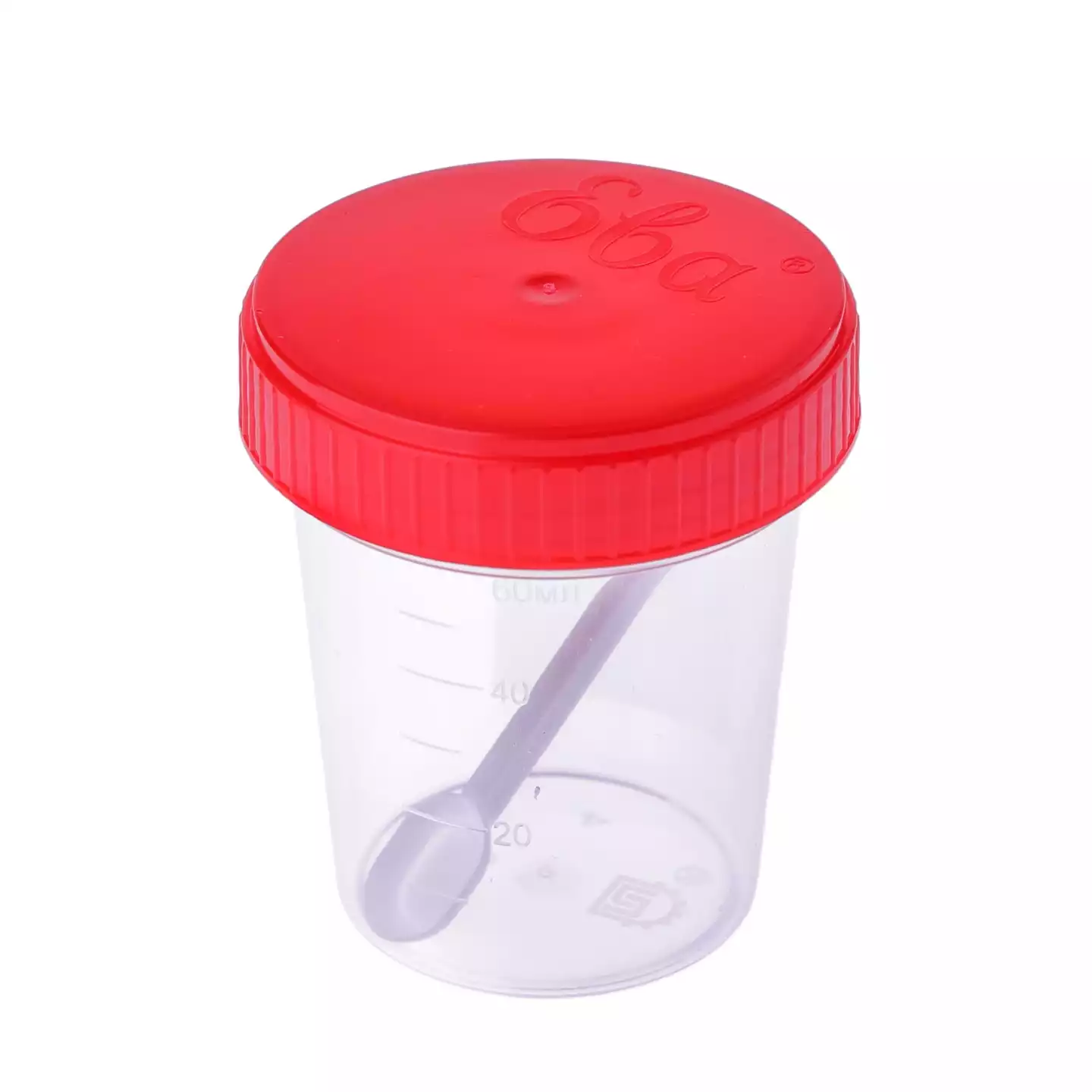 Контейнер 60мл, для взятия биоматериала, со шпателем, нестерильный, индивидуальная упаковка